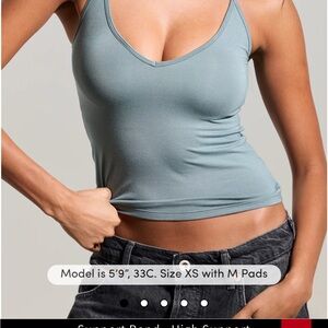 Klassy Network Olive Green V-Neck Racerback Tank